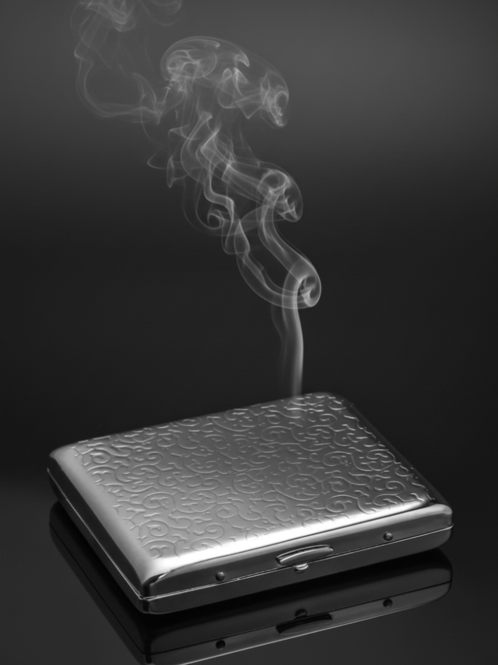 Кисет металлический с гравировкой