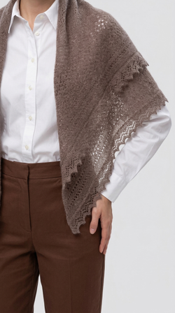 Оренбургский пуховый платок П3-130-03 серый