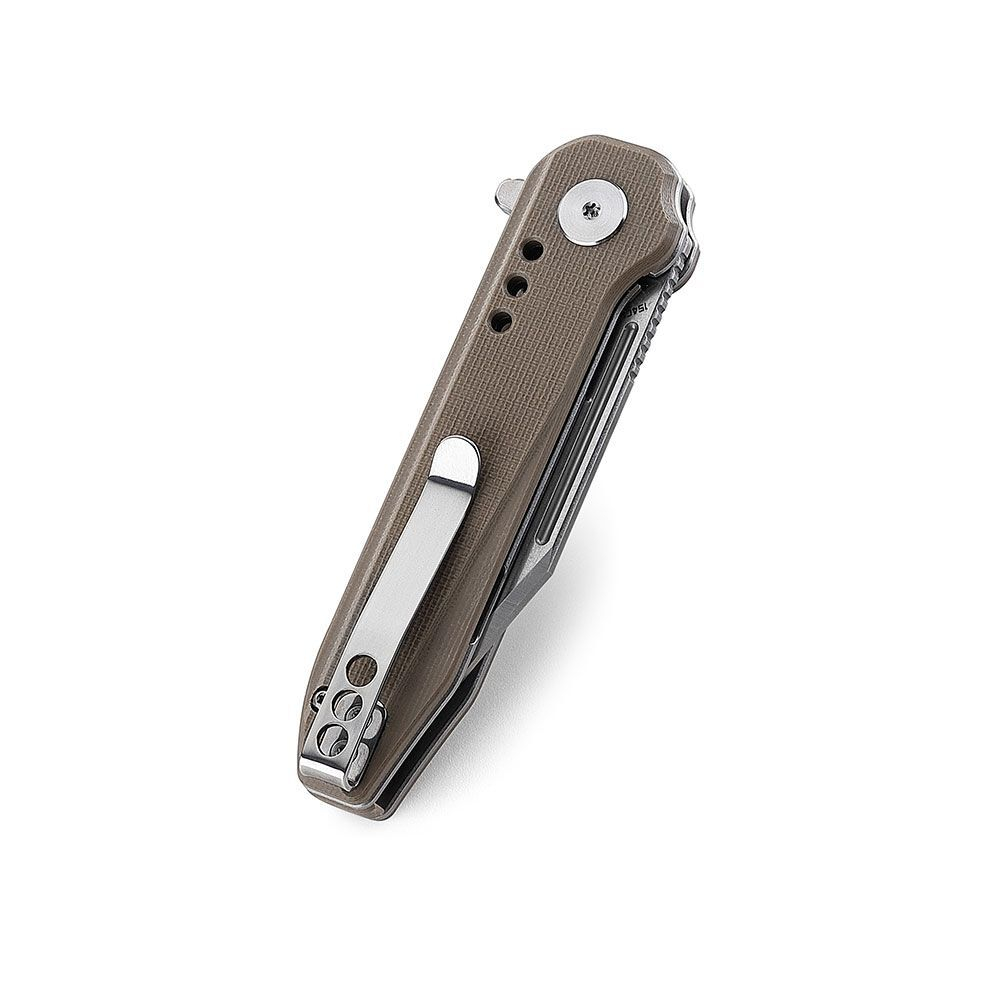 Нож туристический Bestech Syntax сталь 14C28N, рукоять Микарта коричневая