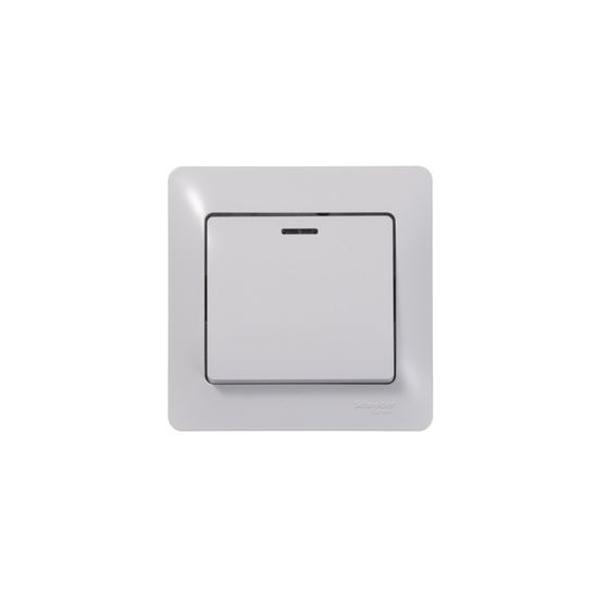 Переключатель проходной 1-кл. СП Glossa 10А IP20 (сх. 6а) 10AX с подсветкой механизм бел. SE GSL000163