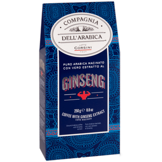 Кофе молотый Puro Arabica Con Estrarro Al Ginseng, 250 гр.