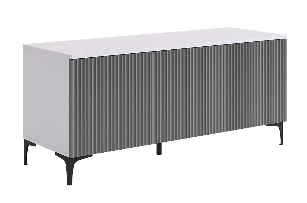 Тумба "Зефир" 115.01, (Белое дерево/серый (эмаль), 1200*424*536