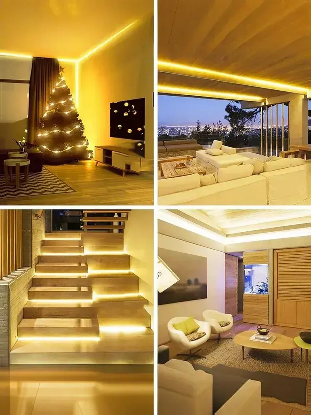 Светодиодная лента теплый белый, 5м, 12В, IP65, 120 LED/m + блок питания 220В, гибкий неон, неоновая подсветка.