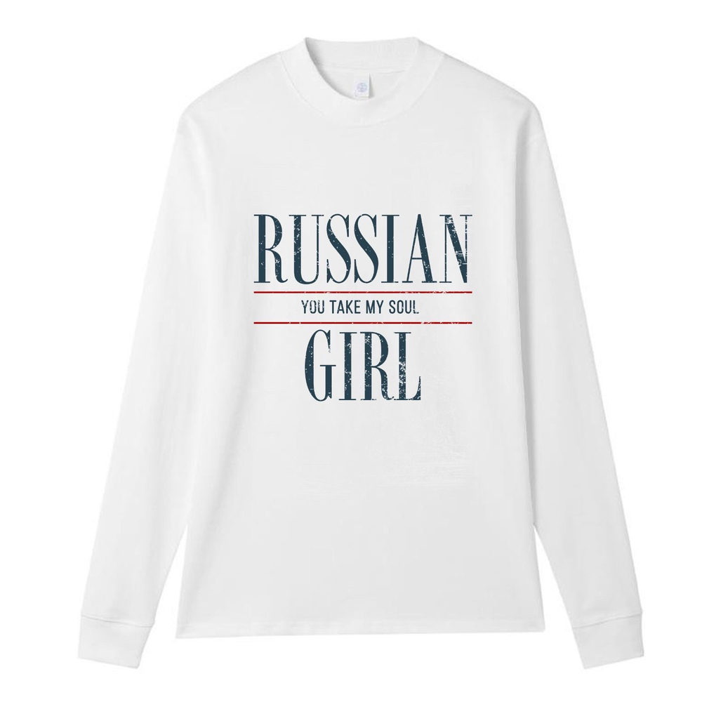 Лонгслив RUSSIAN GIRL | Молочный