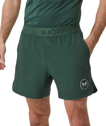 Мужские теннисные шорты Björn Borg Ace Graphic Short Shorts - зеленый