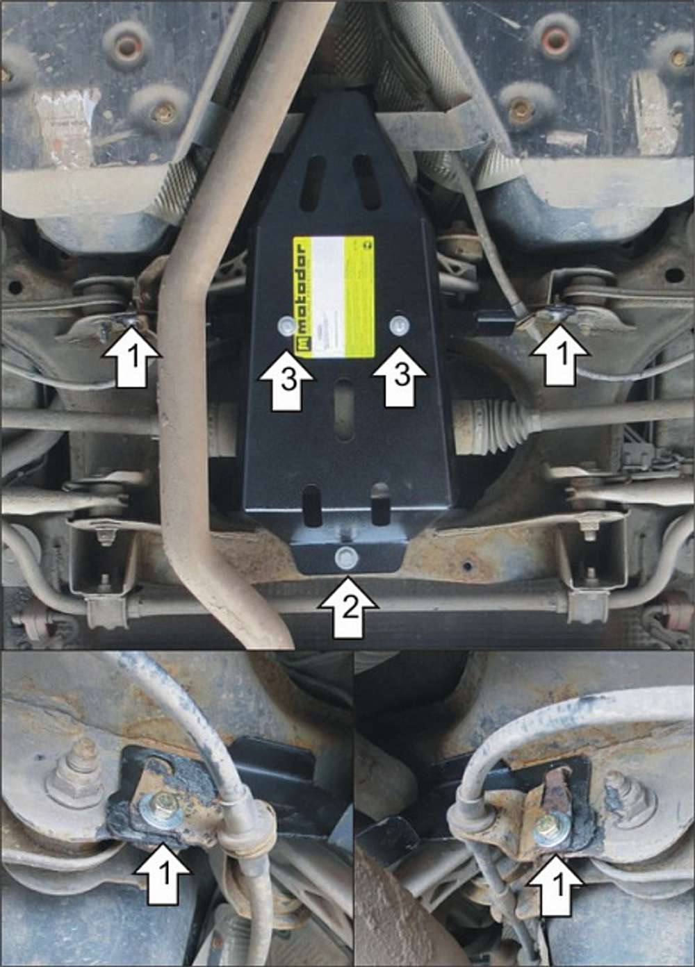 Защита Зад. дифференциала. 3 мм, Сталь. для Land Rover Freelander II 2006-2012, Land Rover Freelander II 2012-2015 MOTODOR.13223