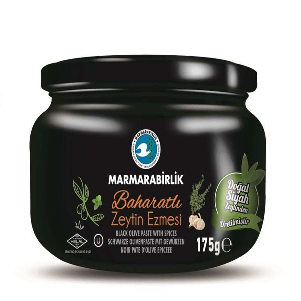 Паста оливковая пряная (baharatli zeytin ezmesi), Marmarabirlik, 175гр