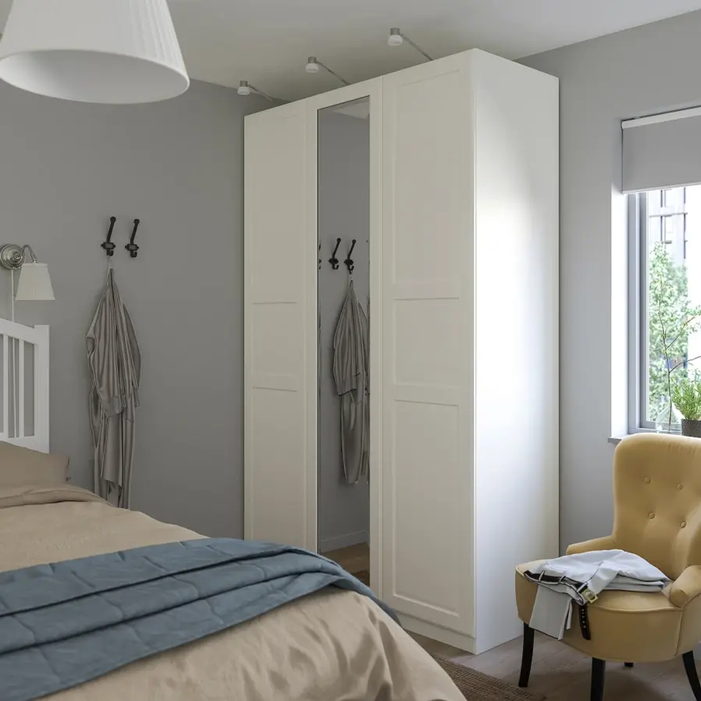Дверь с петлями - TYSSEDAL  IKEA/  ТИССЕДАЛЬ ИКЕА, 229х50 см,  прозрачный