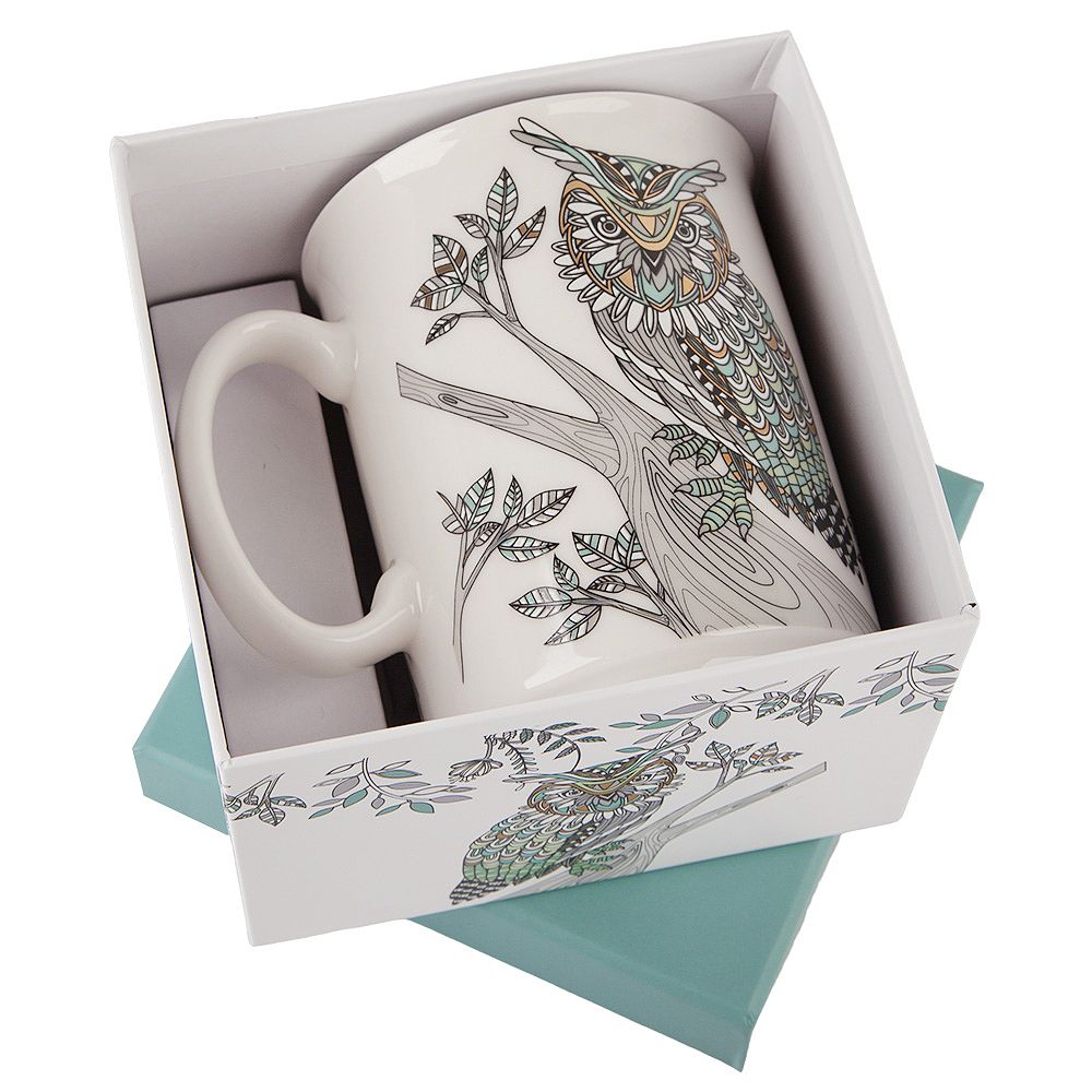 Кружка "Сова" v=430мл (фарфор) (подарочная упаковка)