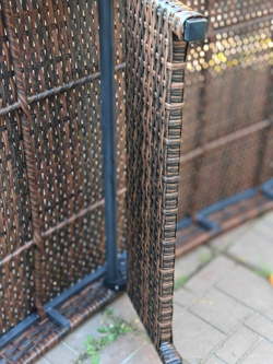 Шезлонг, лежак из искусственного ротанга МАРА «MARA» в комплекте в матрасом — Dark Brown