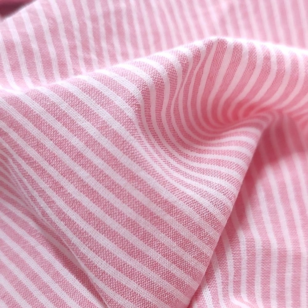 Варёный хлопок "Ярко-розовая полоска", 2 мм