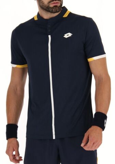 Мужское теннисное поло Lotto Top IV Polo - navy blue/bright white