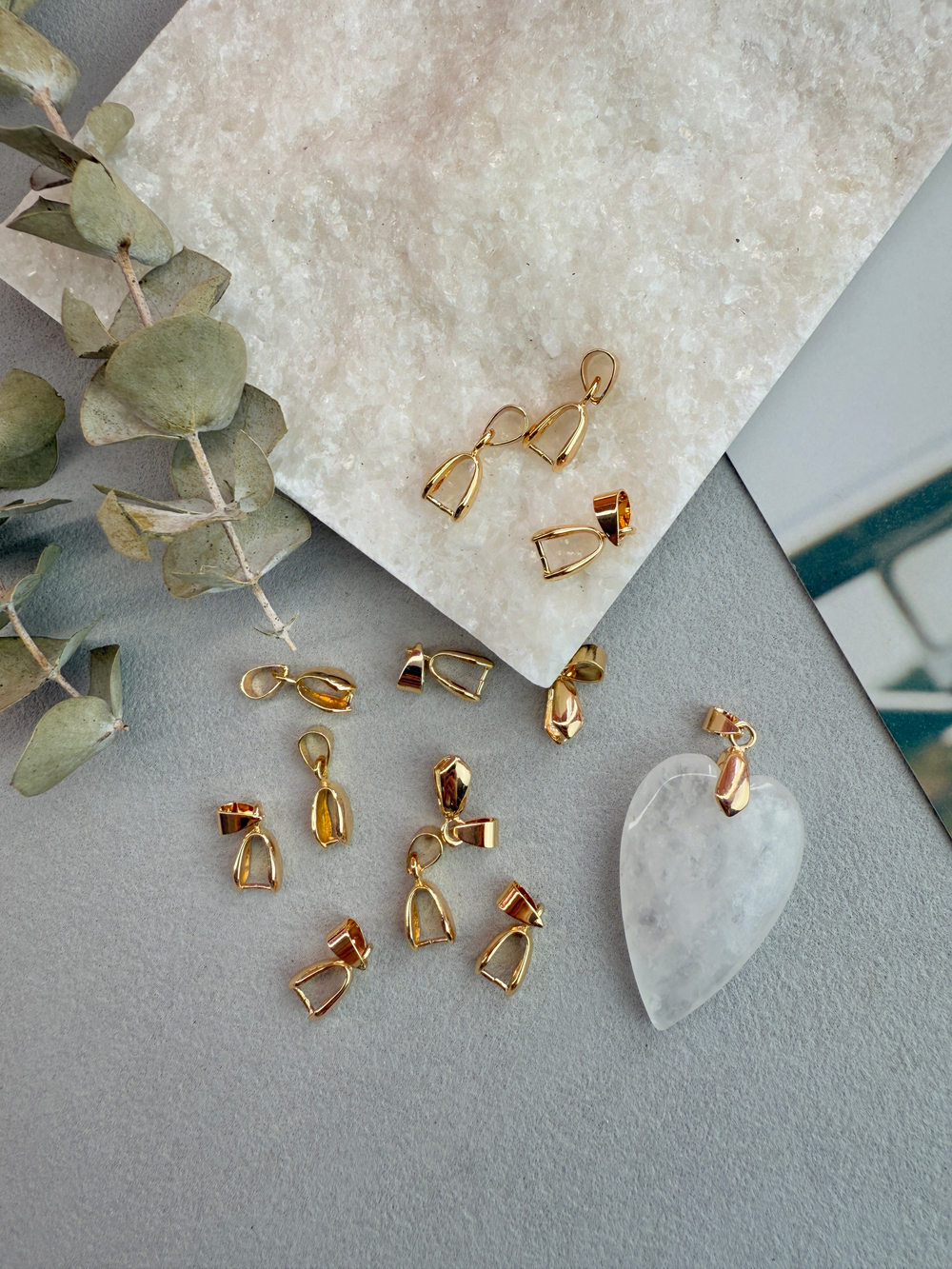 Бейл, классика, позолота 14к, 18 мм, 5 штук