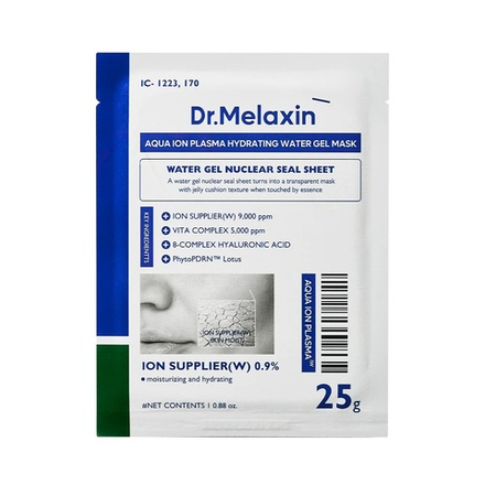 Маска тканевая для лица с аква-ионной плазмой Dr. Melaxin Aqua Ion Plasma Water Gel Mask