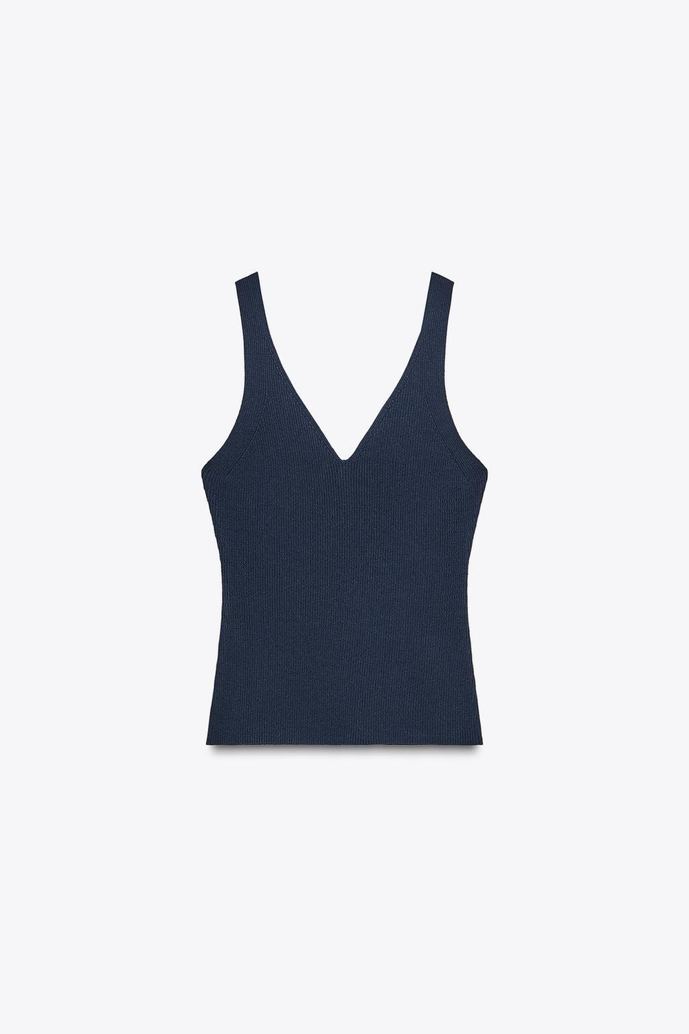 ZARA ТОП В РУБЧИК, ЧЕРНИЛЬНО-СИНИЙ