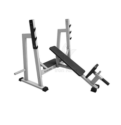 Наклонная скамья для жима лежа со стойками Серый