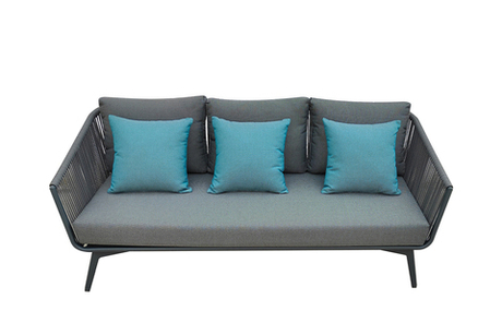 Диван трехместный 188x80x75см Garda Decor Arial серый 129KN-02613