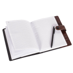 Записная книжка с авторучкой, 15,0 см * 22,0 см, 7БЦ, Alingar, иск. кожа, клапан на кнопке, 80 л., клетка