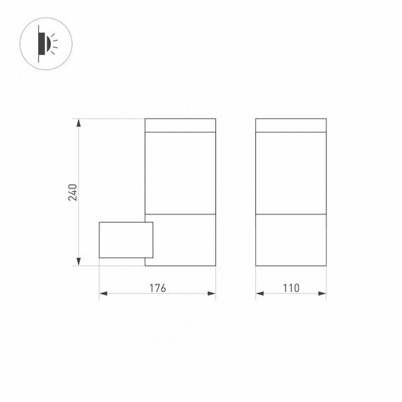 Уличный настенный светодиодный светильник Arlight LGD-Stem-Wall-10W Warm3000 029985