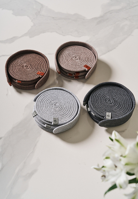 Набор подставок для чашек и бокалов 6шт 12см Luxberry Boho Luxberry шоколадный