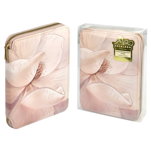 Ежедневник-органайзер недатированный  ESCALADA, А5+, 120 л., арт. 67164/ 10 ЦВЕТОК (кожзам:  175x225 мм, твёрдый переплёт с поролоном, материал обложки: искусственная кожа "Наппа"; способ крепления блока: ниткошвейный; декор: полноцветная печать, тис