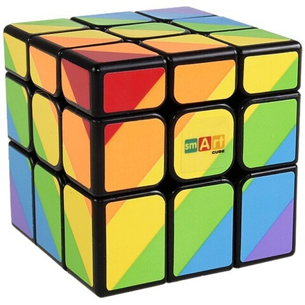 Головоломка Кубик Рубика 3х3х3 Rainbow (Радужный кубик)