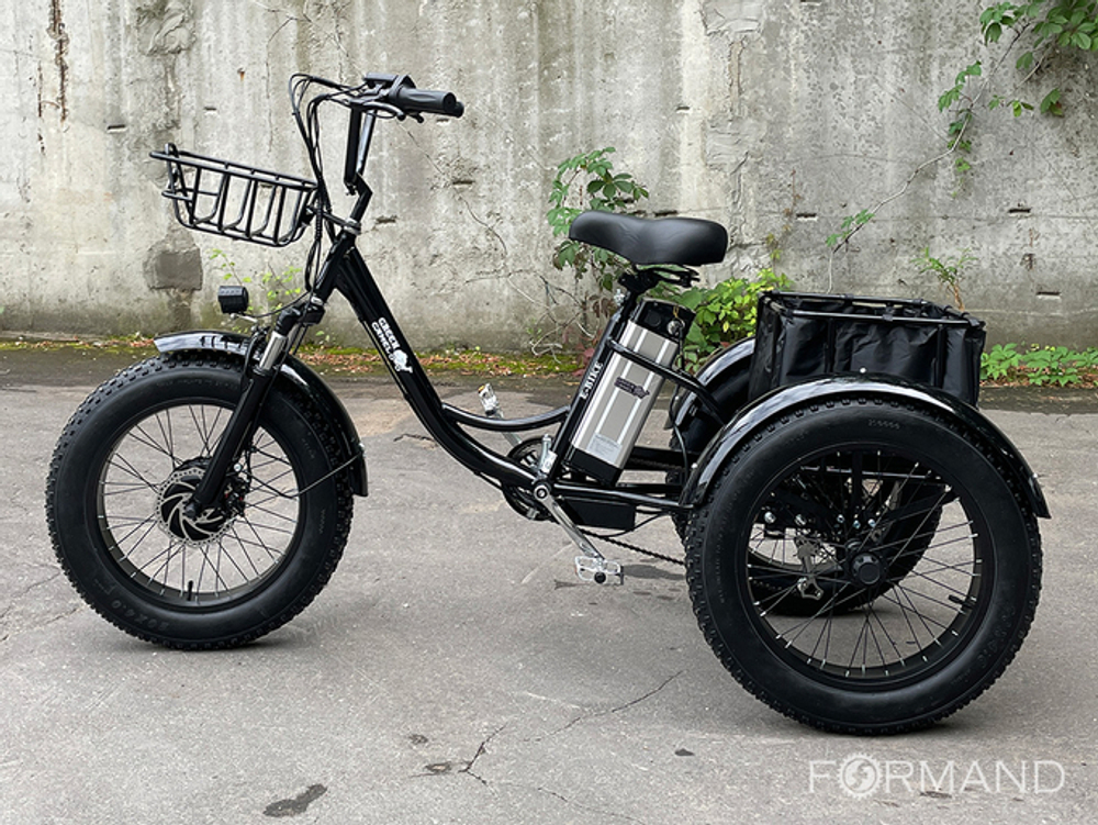 Электрический трицикл фэтбайк GreenCamel Трайк-F20 (500W 12Ah), Синий