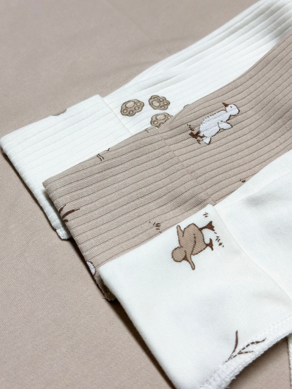 Комбинезон швы наружу на молнии Утята РУБЧИК Светлый кофе RinaAmari