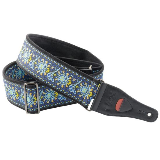 Ремень для гитары RightOn Straps Standard Plus Woodstock II Blue 8419612000339