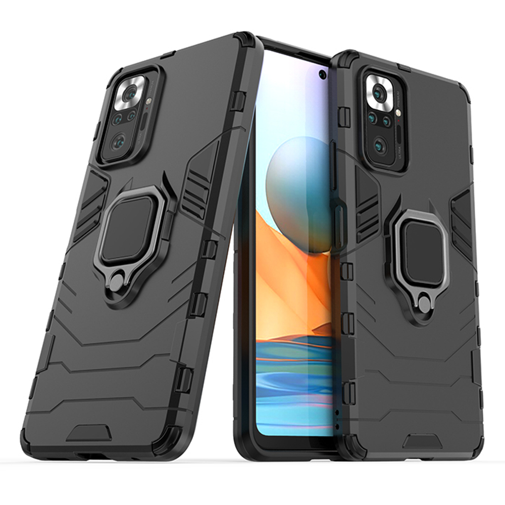 Противоударный чехол с кольцом Panther Case для Xiaomi Redmi Note 10 Pro / Note 10 Pro Max