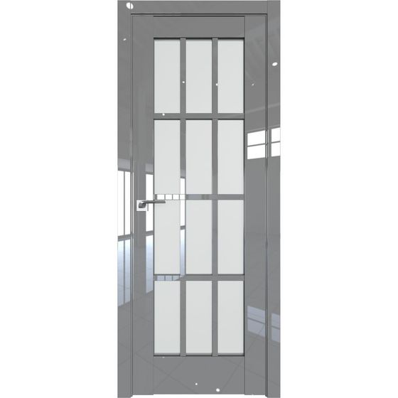 Межкомнатная дверь глянцевая Profil Doors 102L грей люкс остеклённая