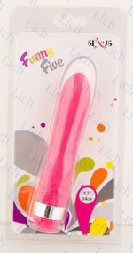 Розовый водонепроницаемый вибратор 14 см.