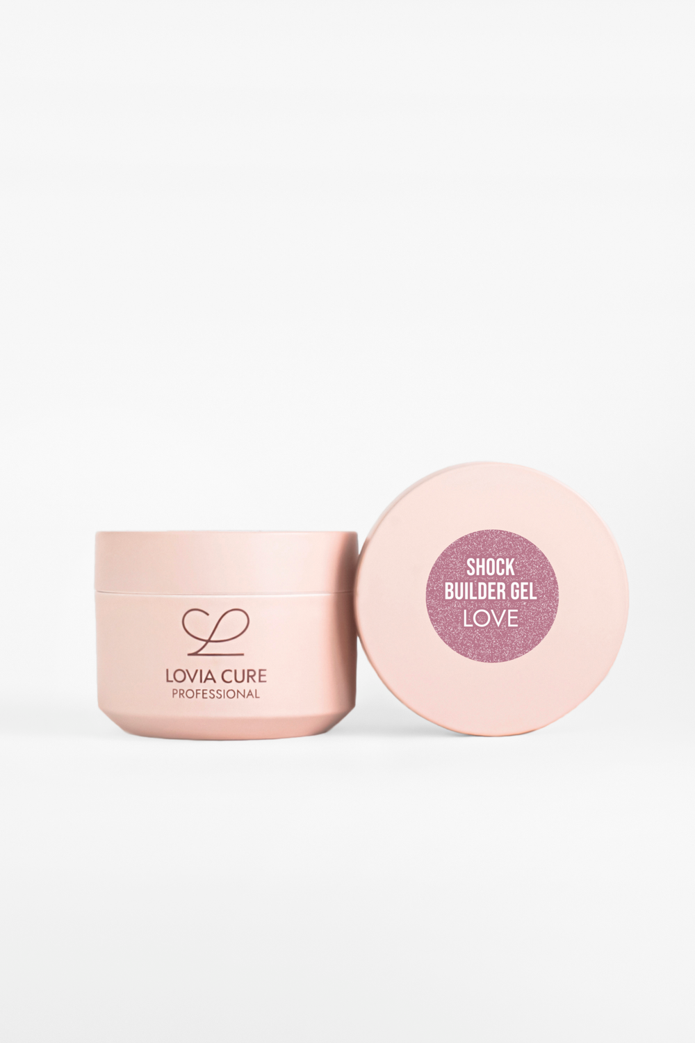 Lovia Cure Shock Builder Gel Love - Гель моделирующий светоотражающий розовый, 15 мл