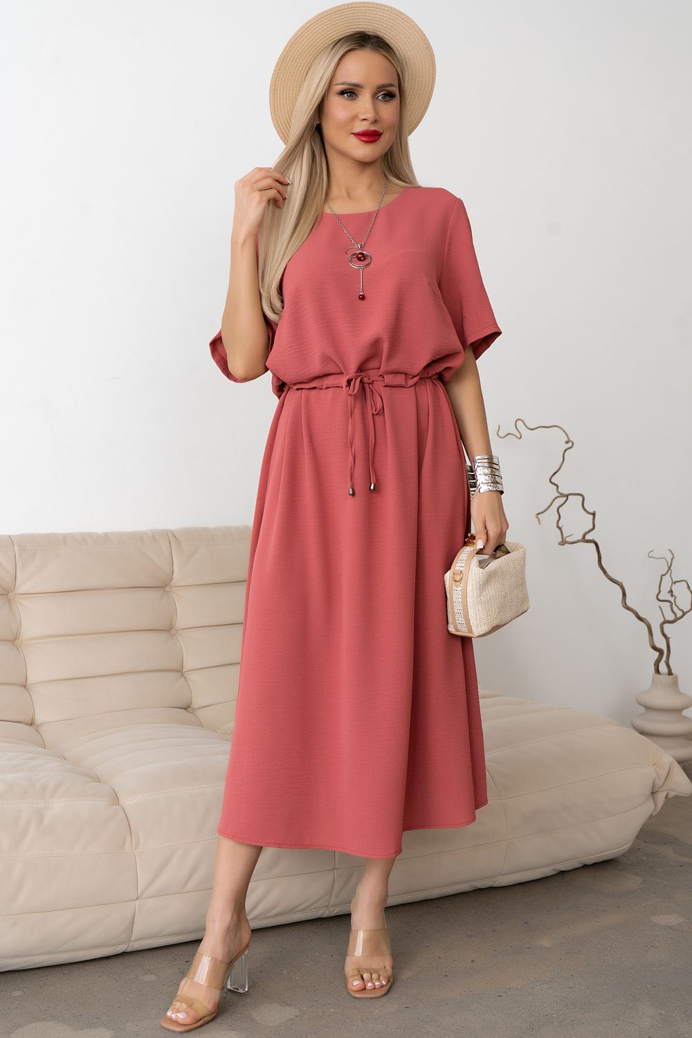 Платье Каталина (коралл) Р11-1246/3 Nikol