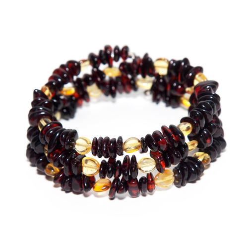 Браслет из натуральных камней женский. Браслет из янтаря натурального на гибкой леске