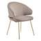 Стул Lime, серо-бежевый микровелюр с золотыми ножками