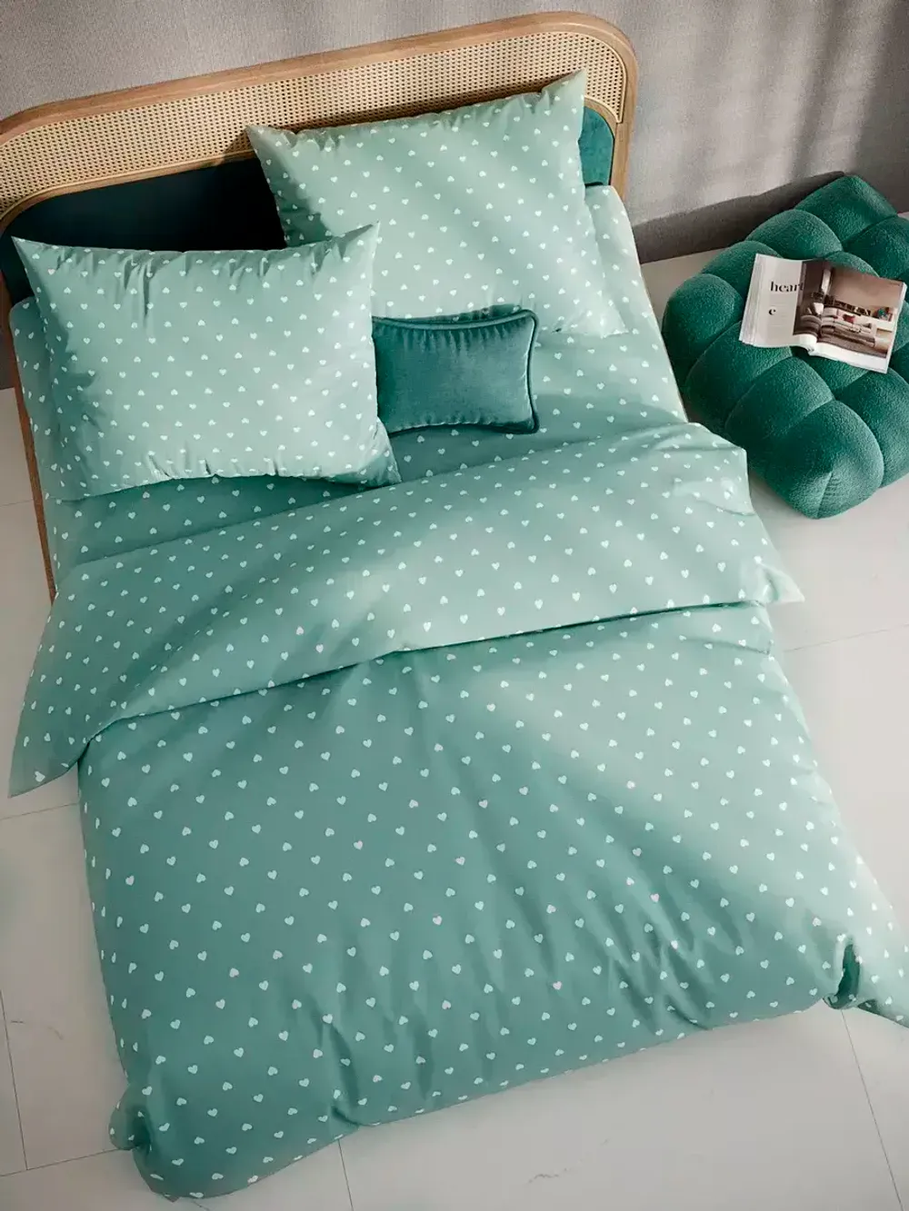 Наволочка комплект 2шт перкаль Сказка "Николь" 45х45 см на молнии