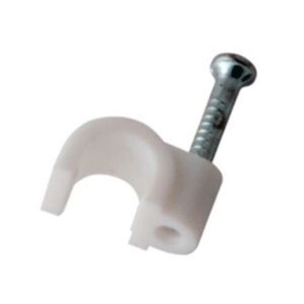 Крепеж кабеля круглый 4 мм, белый (упак. 20 шт)  REXANT