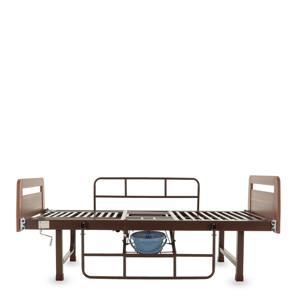 Кровать механическая Med-Mos E-49 (ЛДСП венге) с туалетным устройством и функцией «кардиокресло»