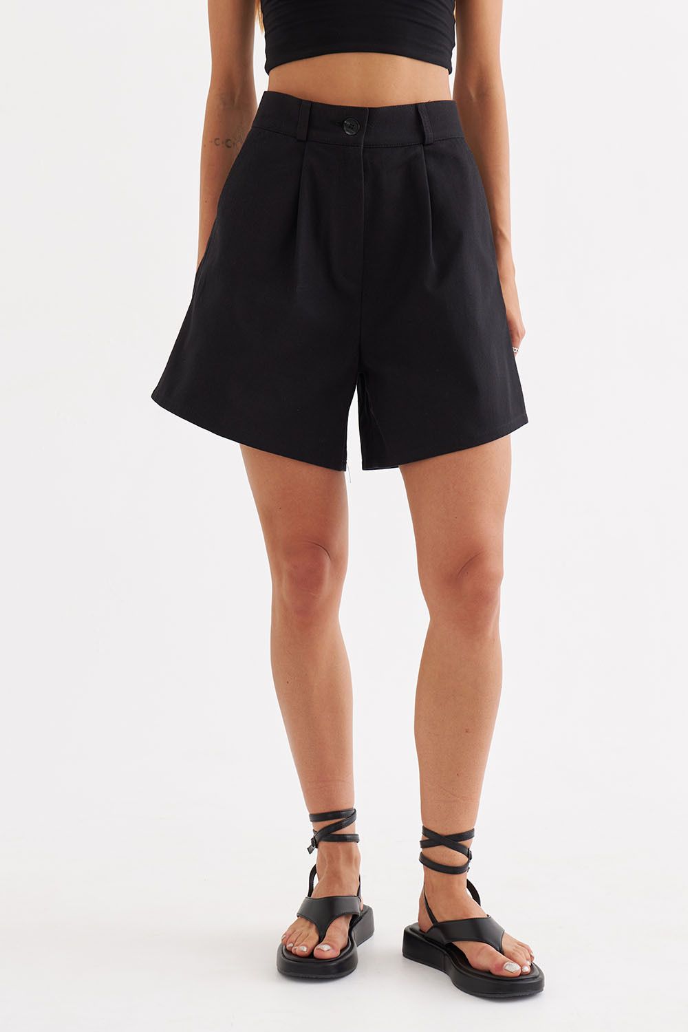 Шорты из денима черного цвета