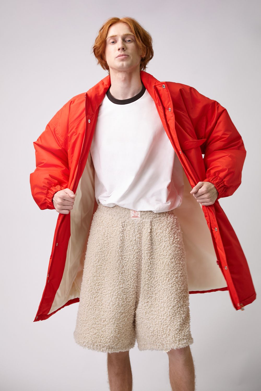 Парка Choompu оверсайз красная