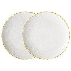 НАБОР ТАРЕЛОК ЗАКУСОЧНЫХ LEFARD "CHARM" 2 ШТ. 19*2,5 СМ (С ЗОЛОТОЙ ЛИНИЕЙ)