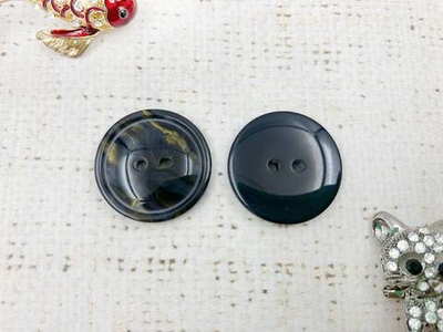 Пуговицы, d 2,5 см, чёрный
