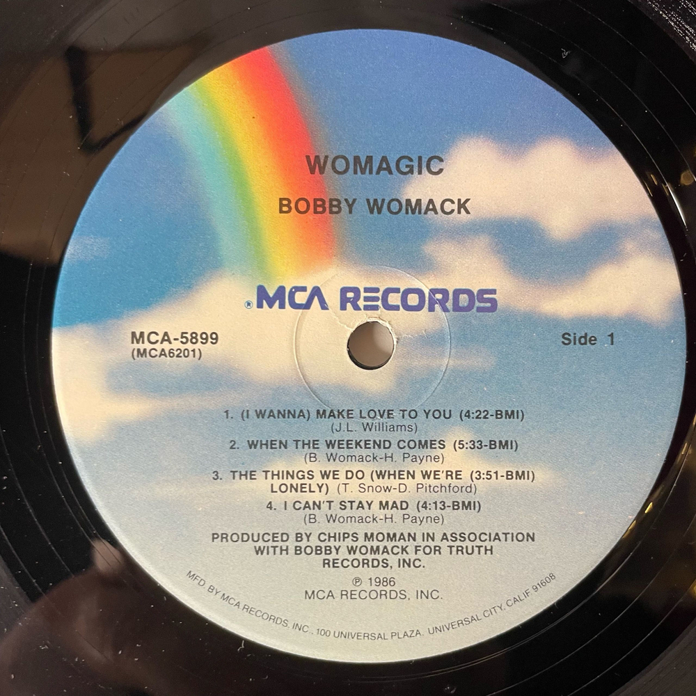 Винтажная виниловая пластинка LP Bobby Womack Womagic (США 1986)