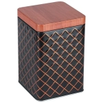 Банка жестяная Classico Nero для сыпучих продуктов, 1,7 л, квадратная, с крышкой