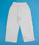 костюм бриджи карго + топик  белый  5000