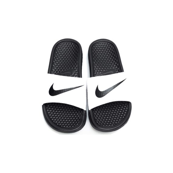 Nike Benassi Swoosh 'White Black'