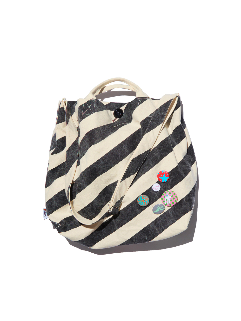 vintage stripe laundry bag