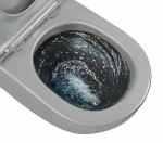 Унитаз подвесной Gid Tr2122TF-Lgm серый матовый, с крышкой микролифт, безободковый, слив-торнадо
