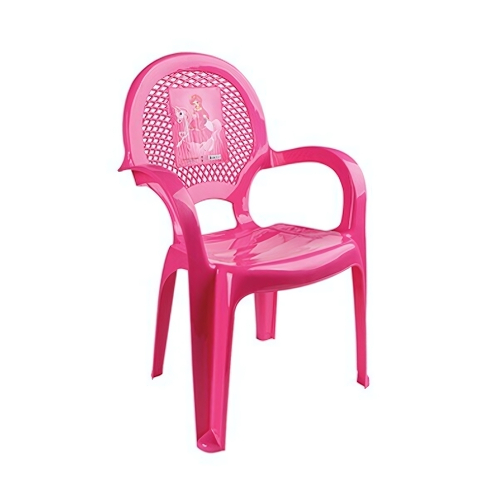 Стульчик детский с рисунком розовый